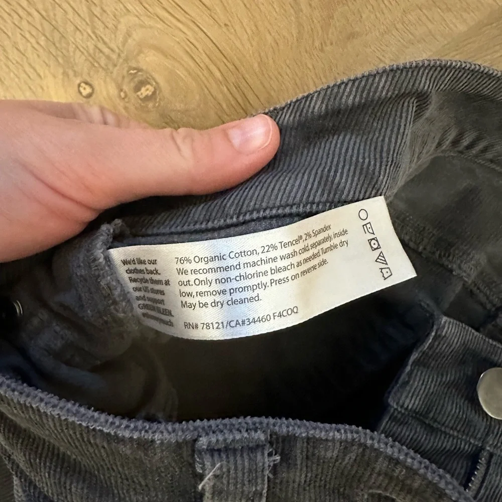 Eileen Fisher Grey Corduroy Pants - Picture 4 of 5